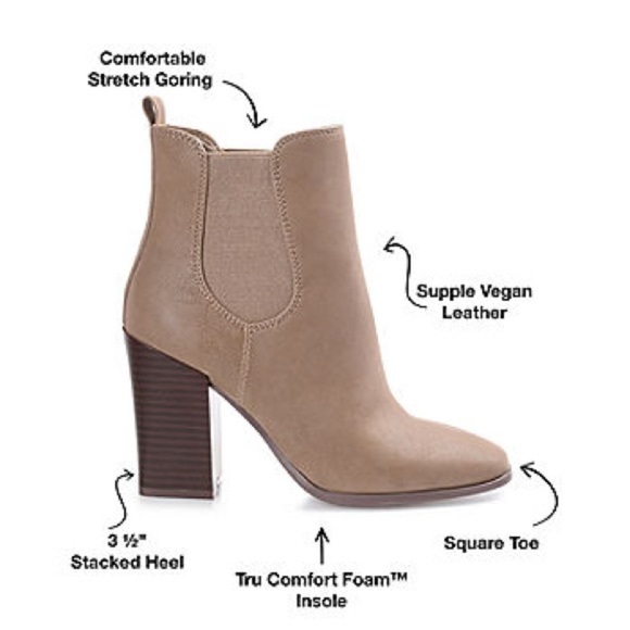 Journee Collection Women Maxxie Stacked Booties Size 10 Tan Coastal Cowgirl - Picture 2 of 13